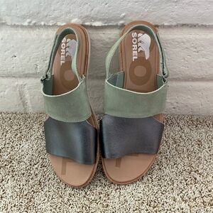 Sorel Women's Sandals - Green and Gray